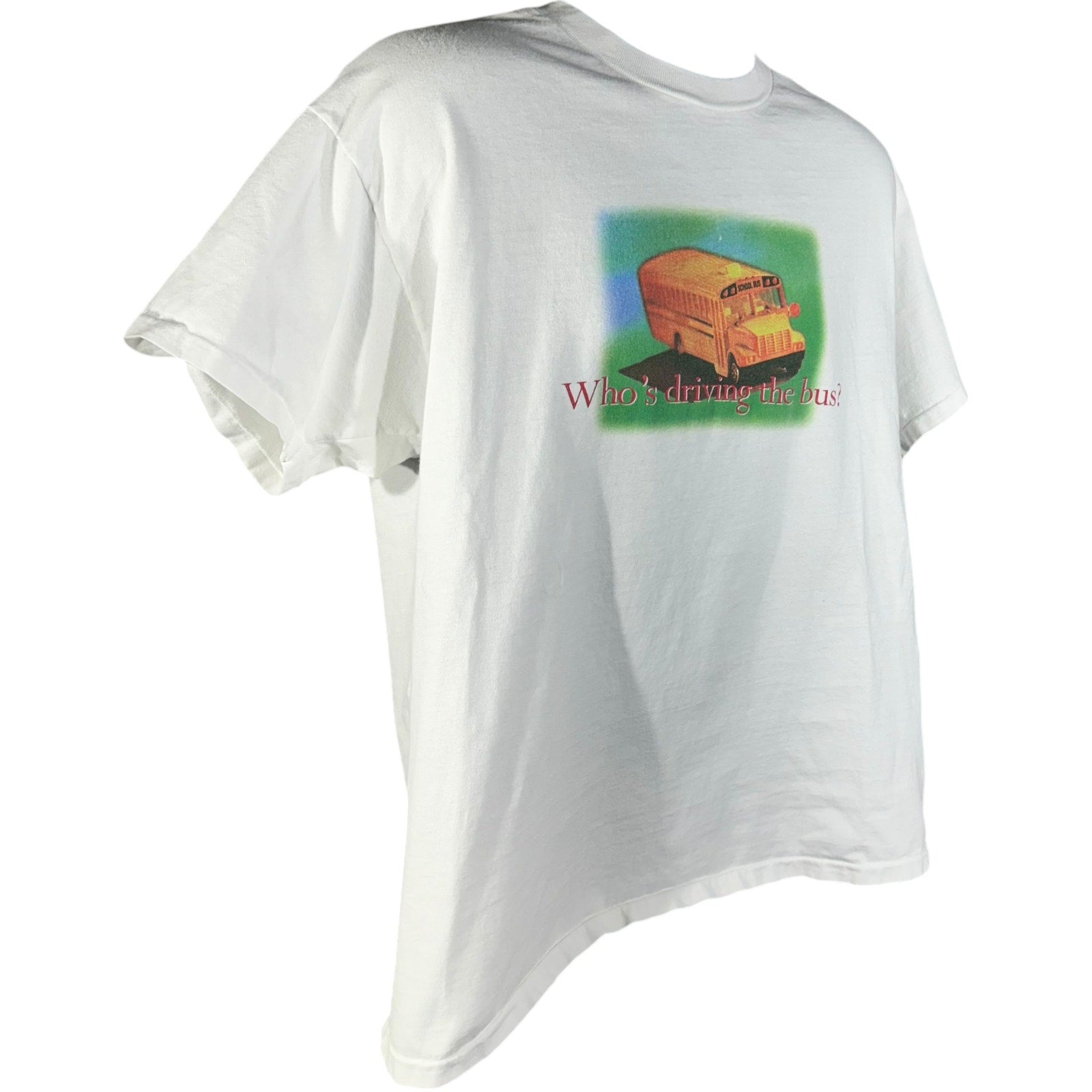 Vintage Compaq "Whos Driving The Bus?" Tee