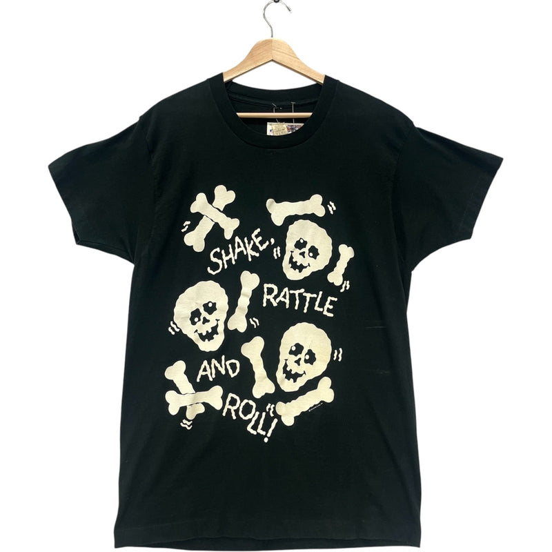 Vintage Shake Rattle & Roll Skull & Crossbones Tee 90s