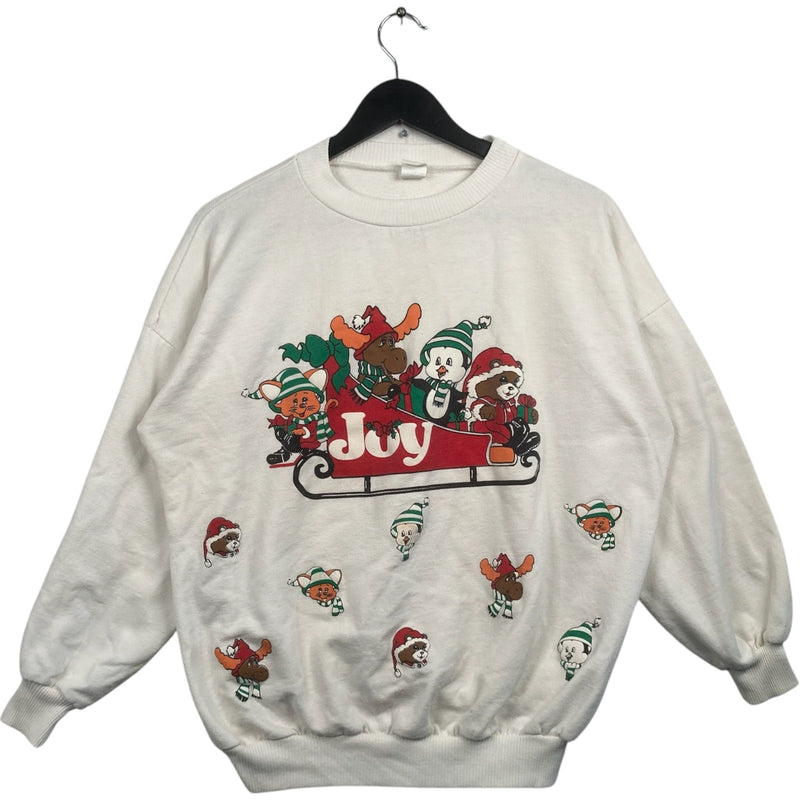 Vintage Joy To The World Christmas Animals Crewneck