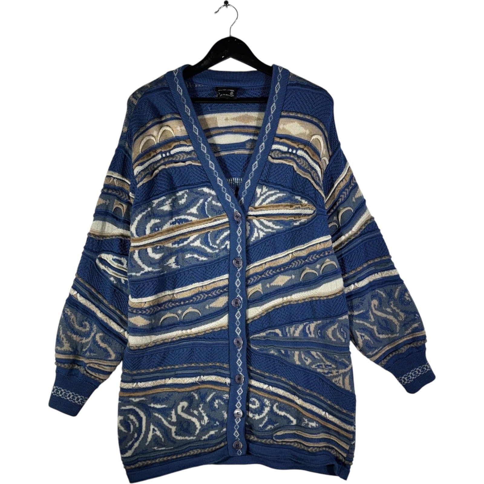 Vintage Coogi 3D Knit Cardigan Sweater