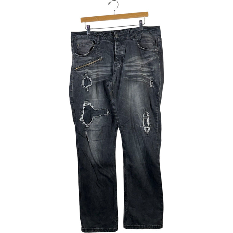 Y2K Rock Rebel Wide Leg Denim Jeans 38 x 33