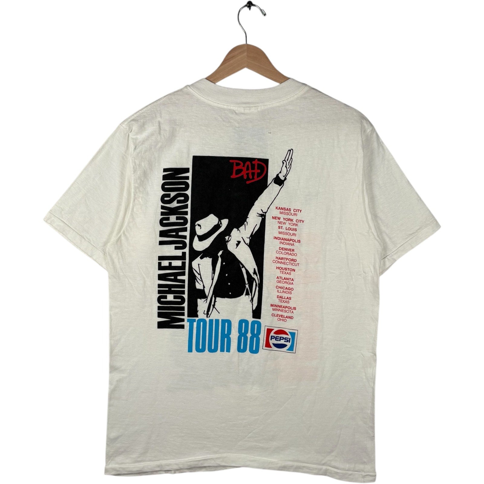 Vintage Michael Jackson Bad Tour Tee 1988