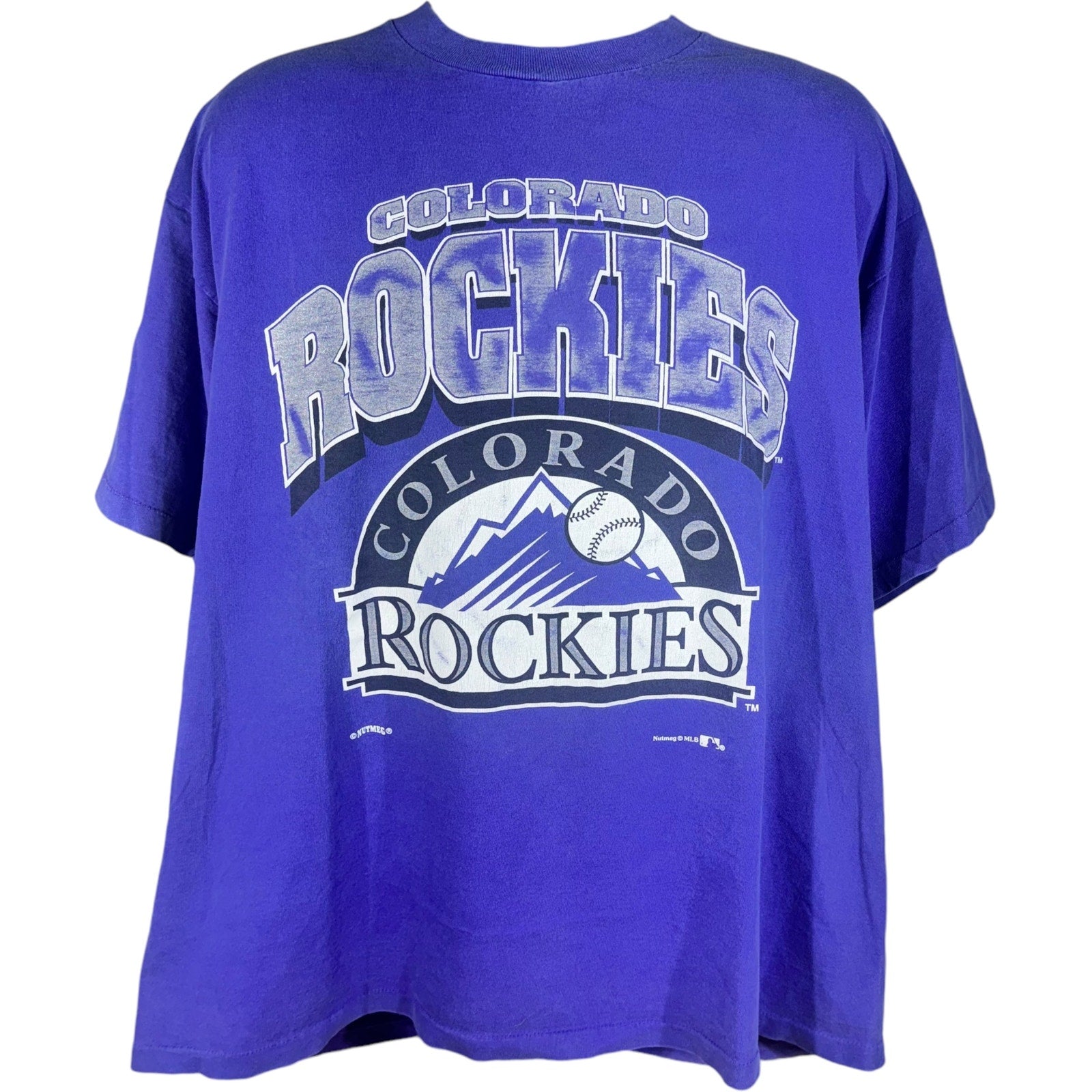 Vintage Nutmeg Colorado Rockies Logo Tee