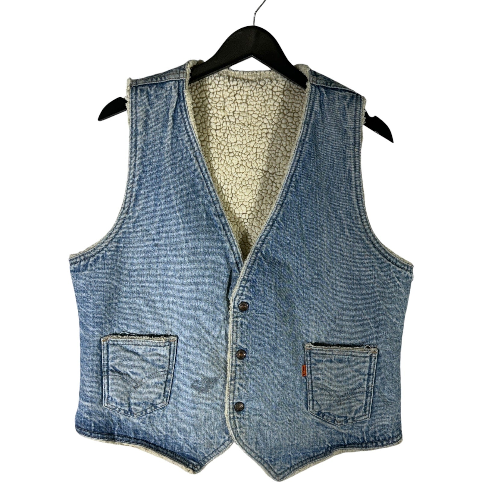 Vintage Levi's Denim Sherpa Lined Vest