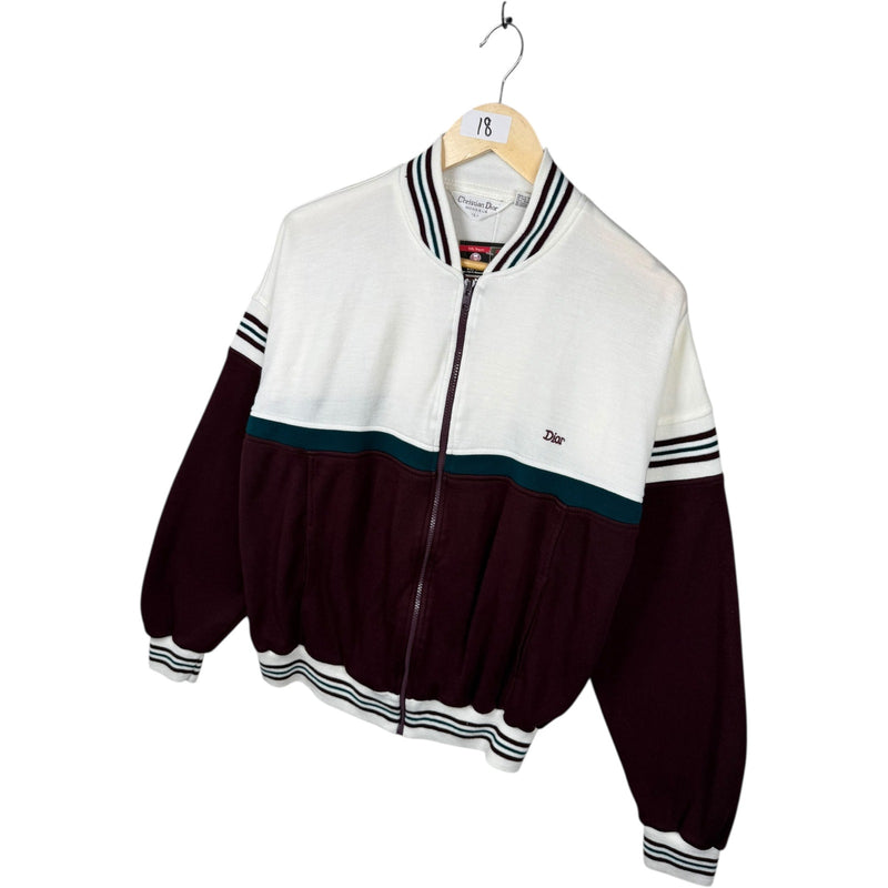 Vintage Christian Dior Colorblock Full Zip Bomber Jacket