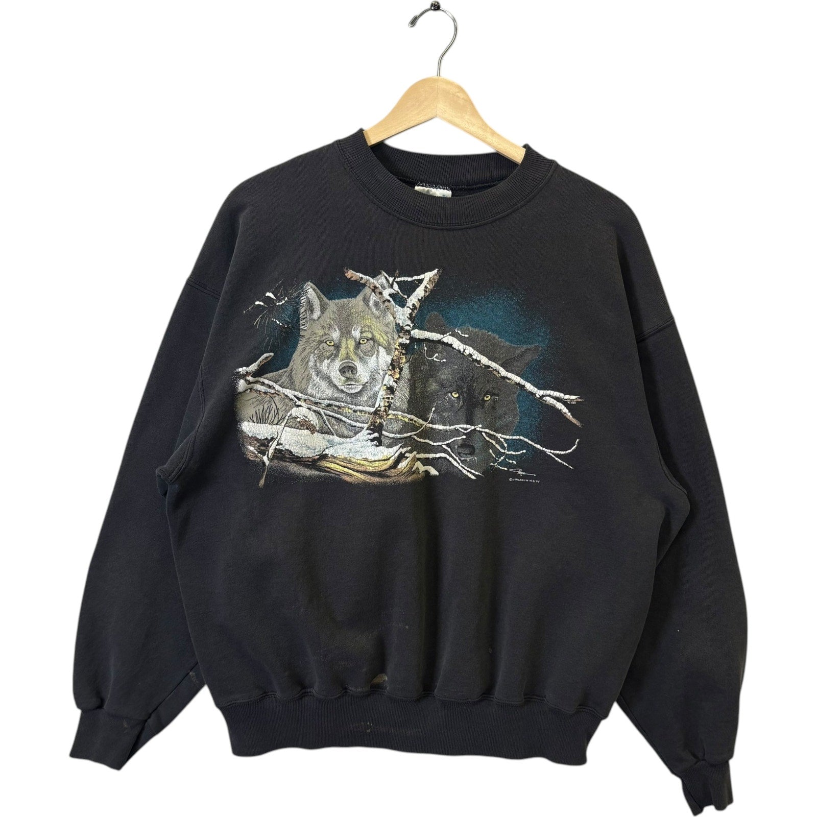 Vintage Wolf Nature Crewneck