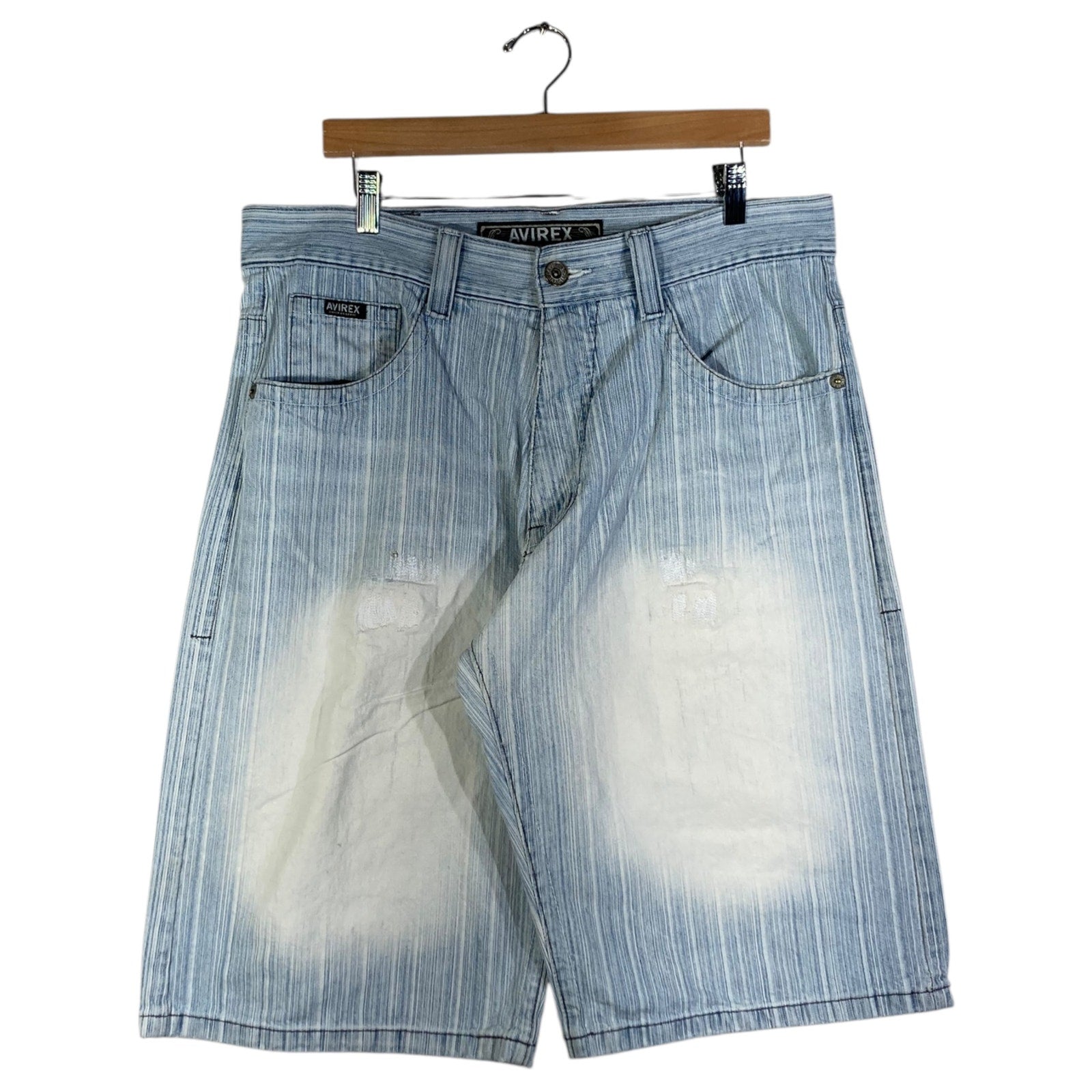 Vintage Avirex Faded Denim Shorts 36