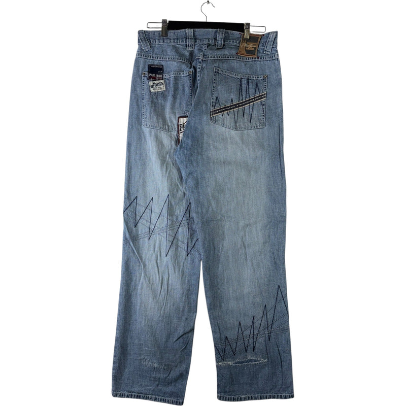 Vintage Phat Farm Embroidered Wide Leg Denim Jeans 32x33