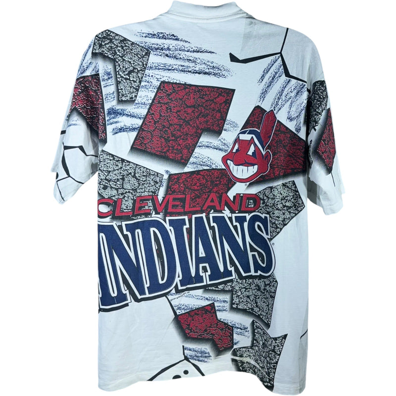 Vintage Cleveland Indians AOP Logo Tee 90s