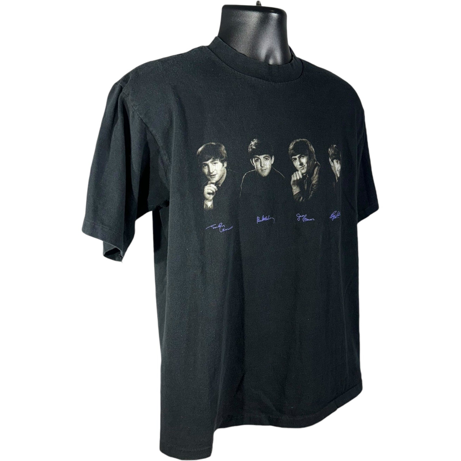 Vintage The Beatles Headshots And Signatures Band Tee 90s