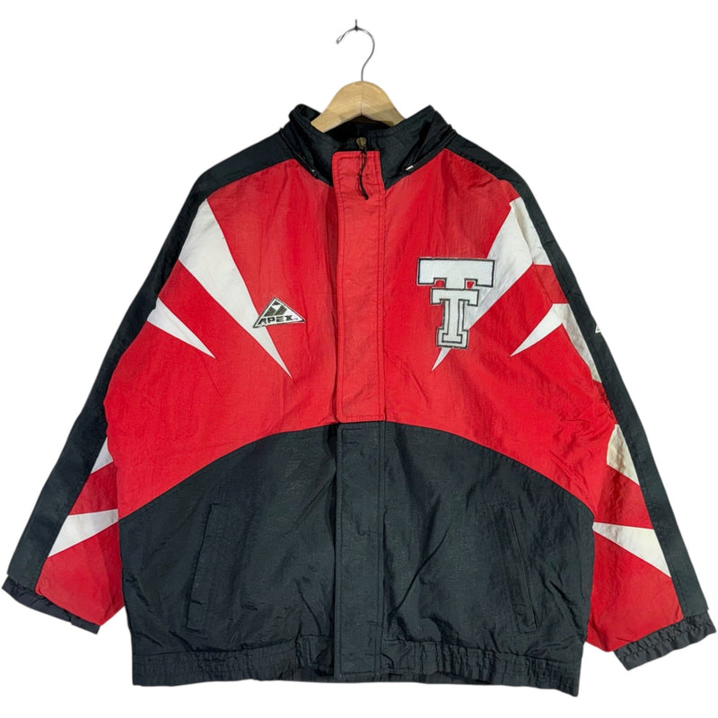 Vintage Texas Tech College Logo Color Block Windbreaker