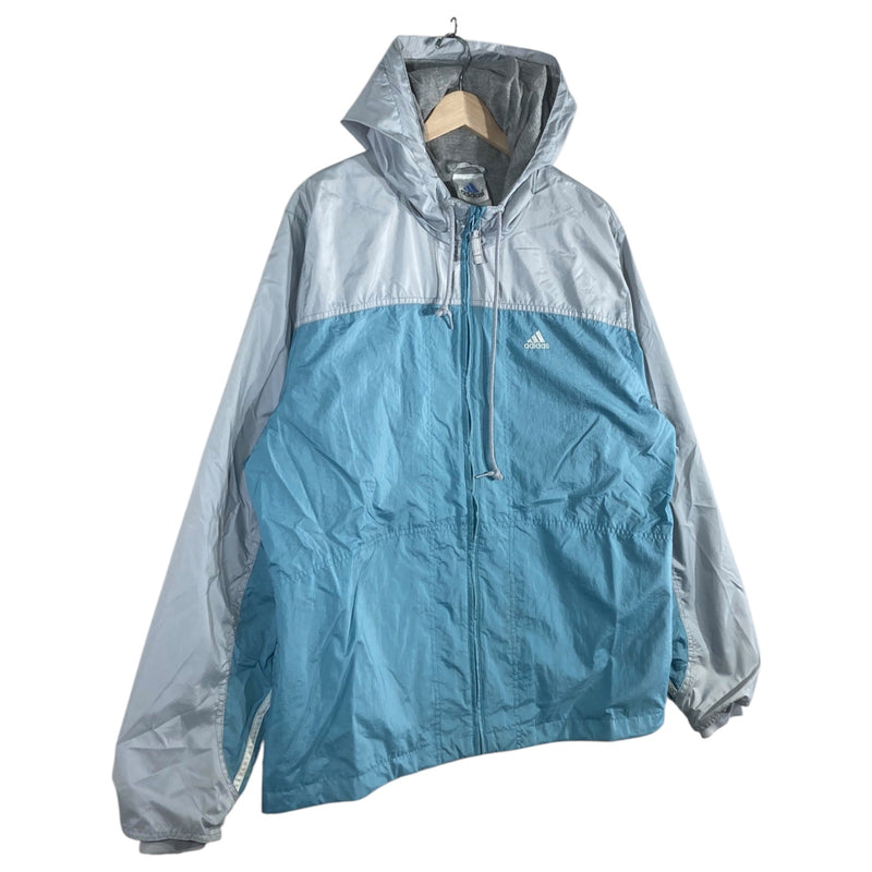 Vintage Adidas Colorblock Hooded Full Zip Windbreaker