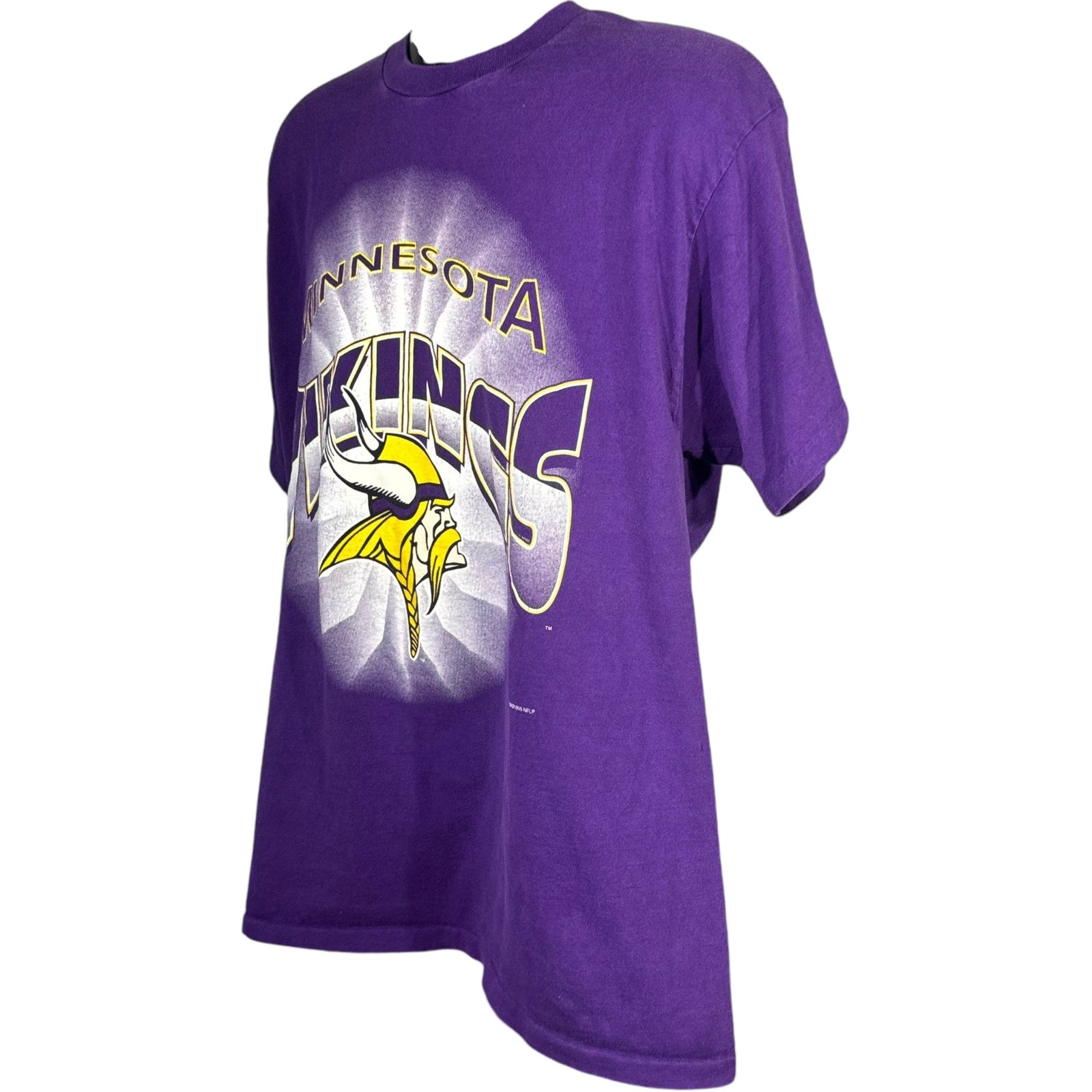 Vintage Minnesota Vikings Logo Spellout NFL Tee