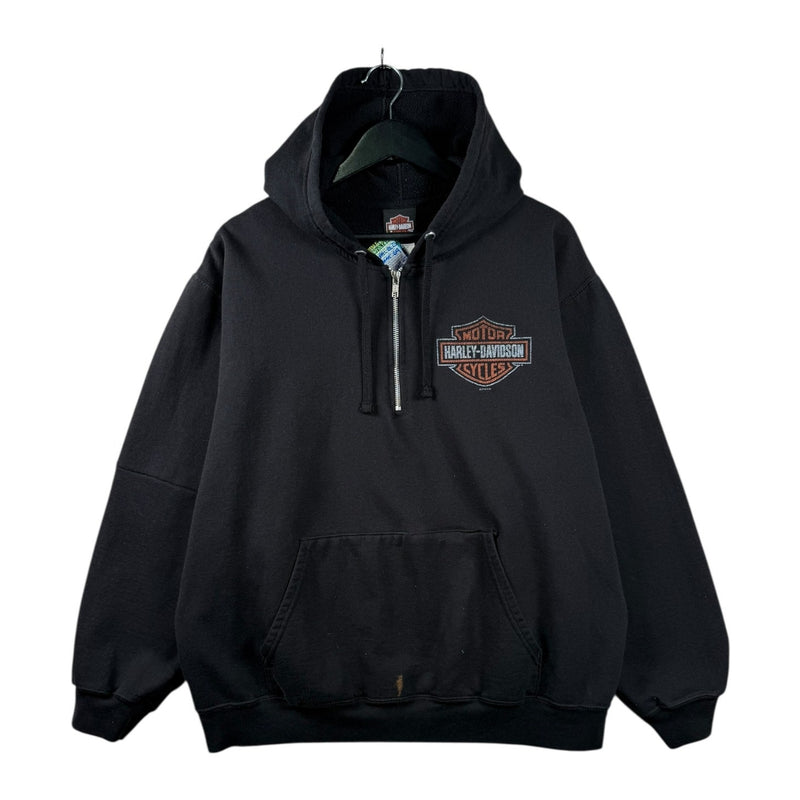 Vintage Harley Davidson Quarter Zip Pullover Hoodie