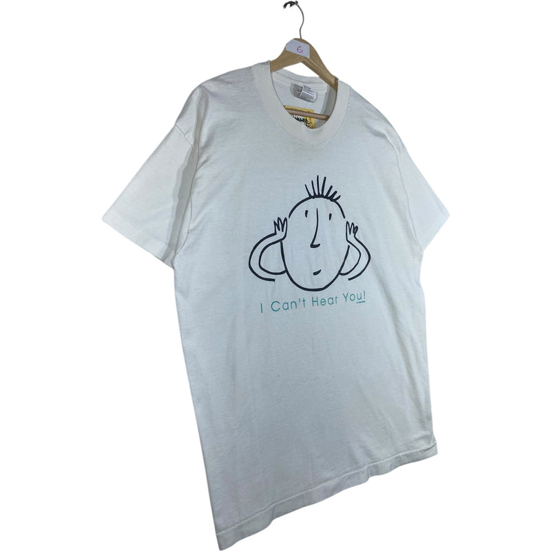 Vintage I Can't Hear You! Graphic Print T-Shirt