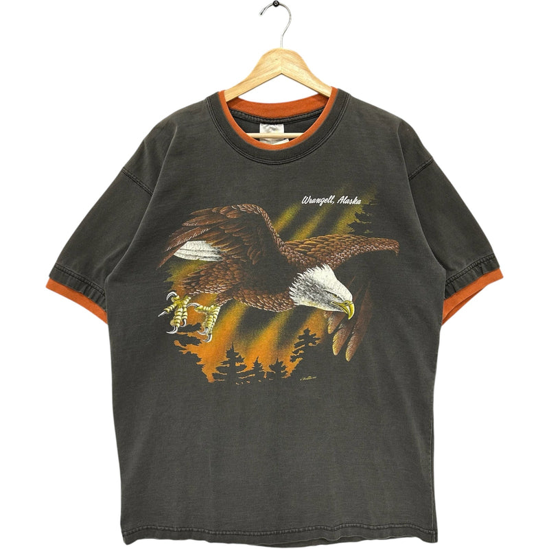 Vintage Wrangell Alaska Bald Eagle Nature Souvenir Tee