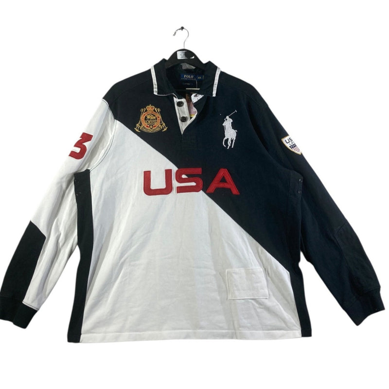 Vintage Polo Ralph Lauren USA Big Pony Rugby Long Sleeve