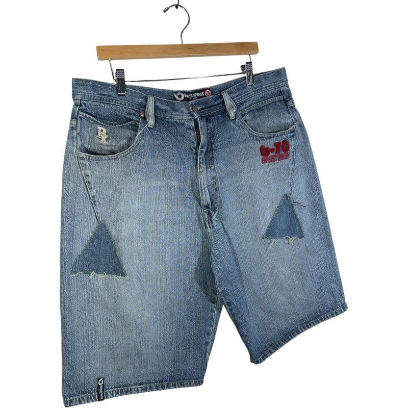 Vintage Bklyn Xpress Patchwork Denim Shorts 39