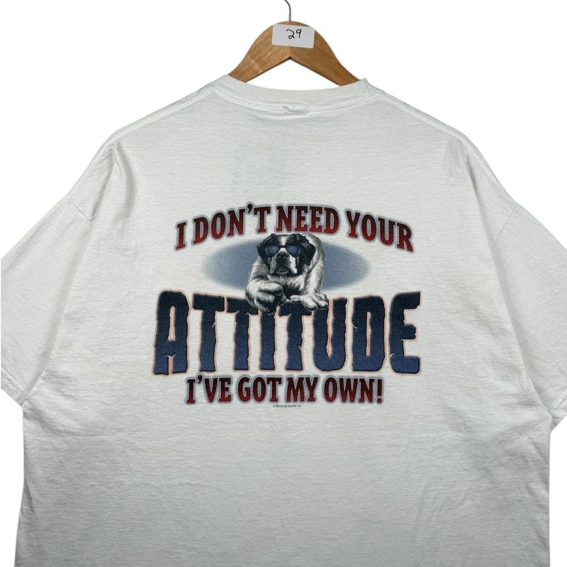 Vintage Big Dogs Attitude Graphic T-Shirt