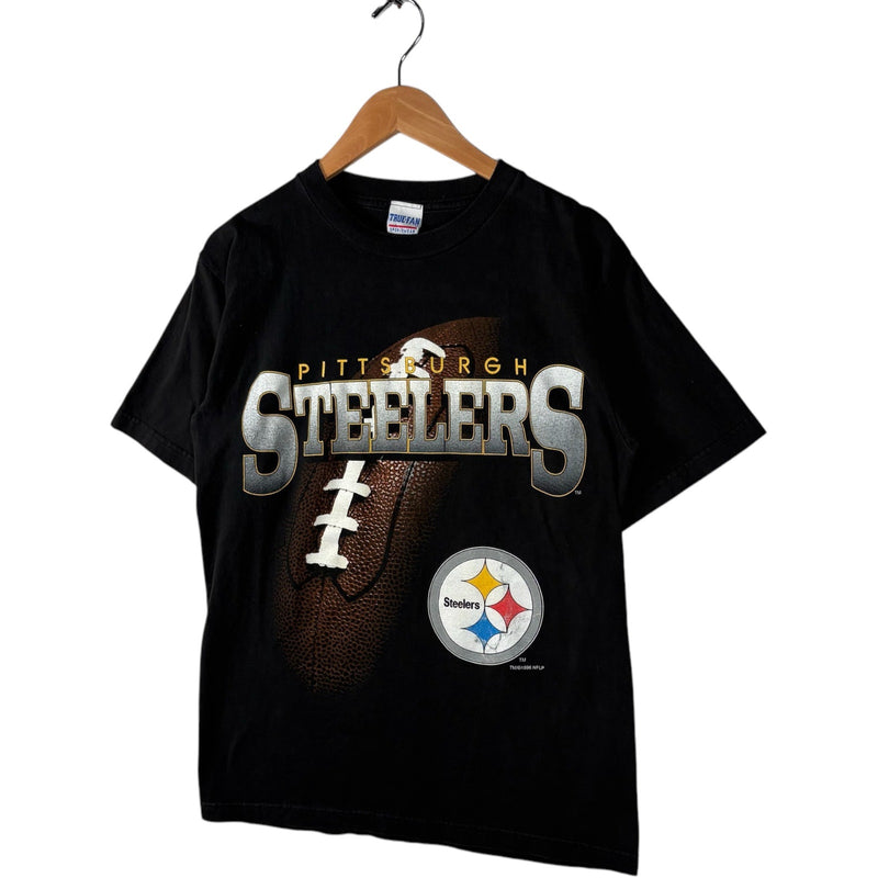 Vintage Pittsburgh Steelers Large Spellout Football NFL Tee