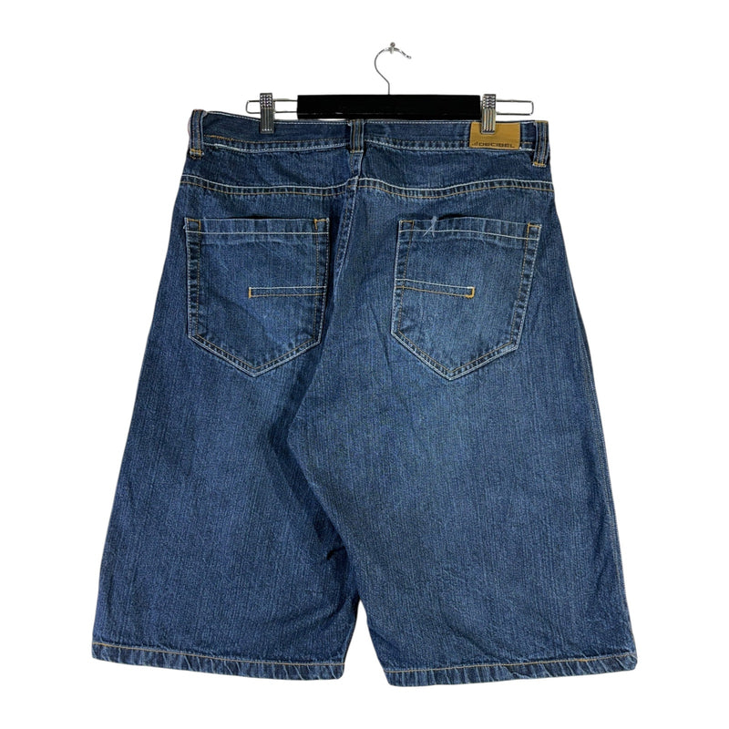 Y2K Decibel With Cross Patches Denim Shorts 36x14