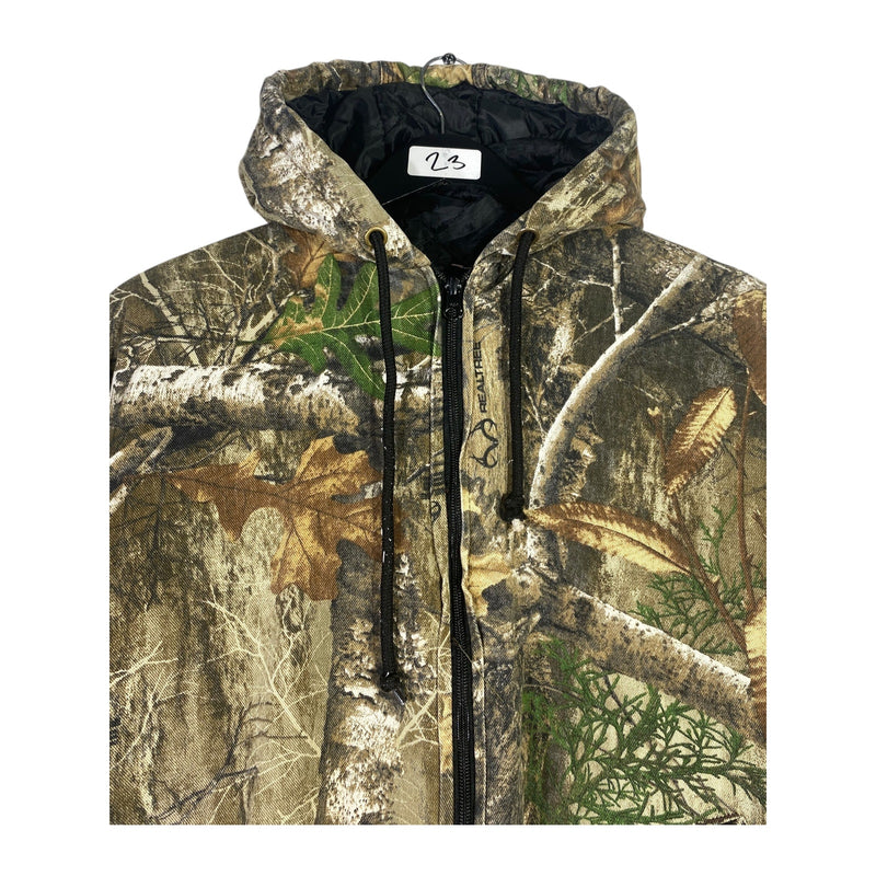 Vintage Real Tree Camouflage Hunting Hoodie Jacket