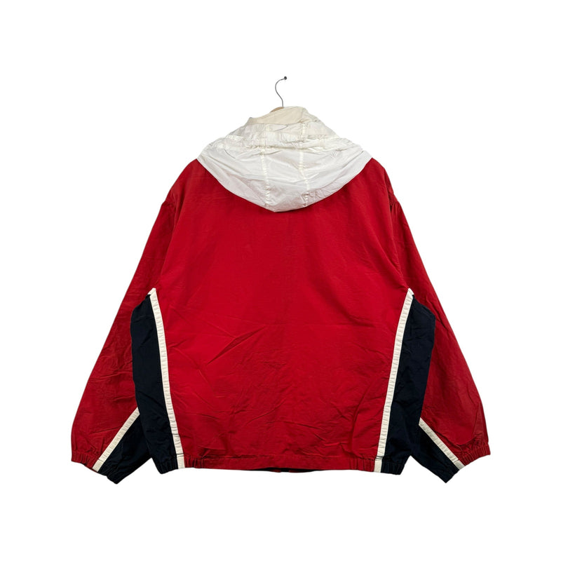 Vintage Nautica Snap Button Flap Hooded Windbreaker