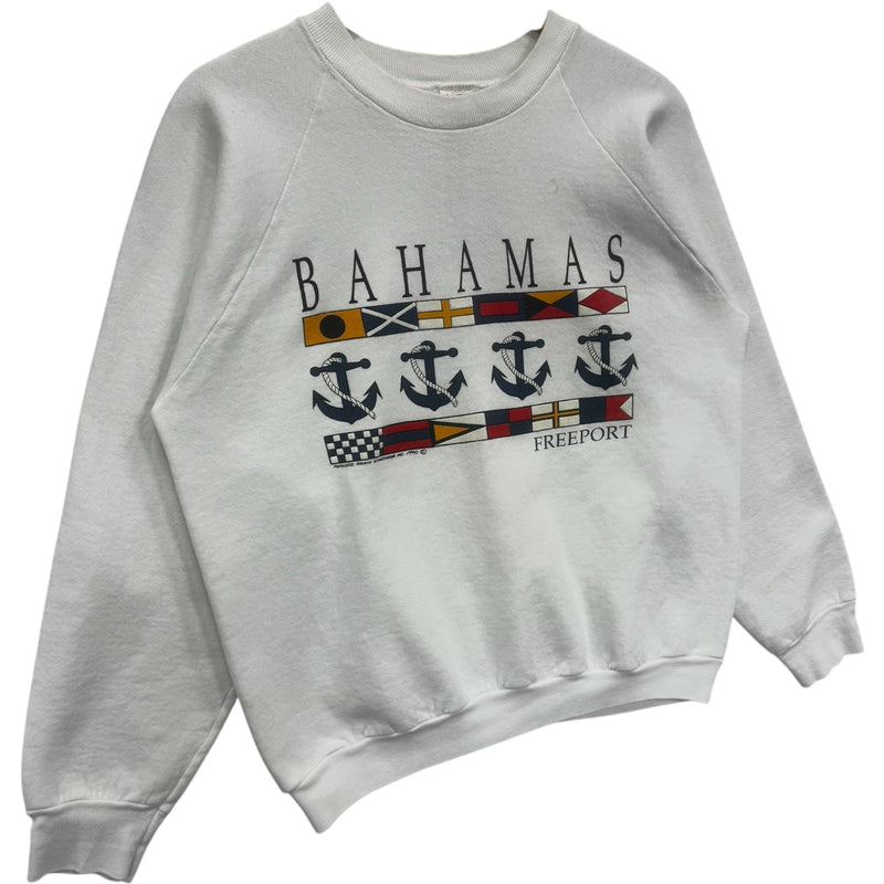 Vintage Bahamas Freeport Nautical Flags Crewneck