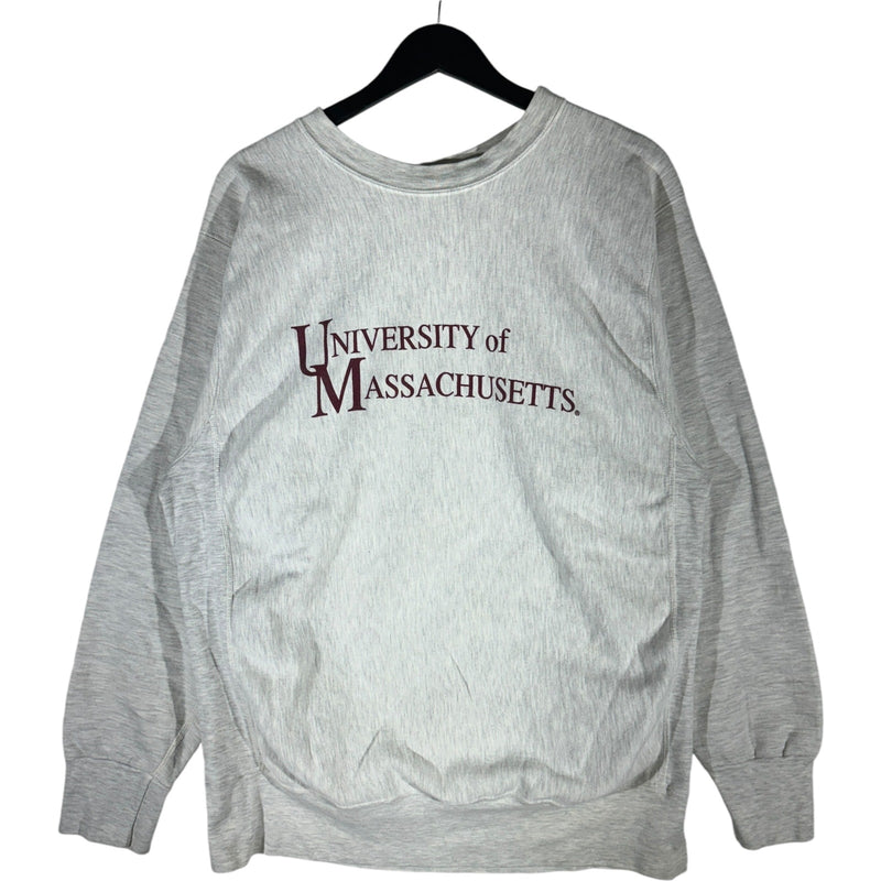 Vintage University Of Massachusetts Spellout Crewneck 90s