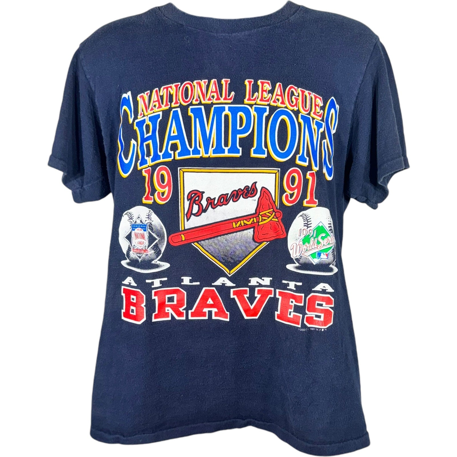 Vintage Atlanta Braves National League Champions Tee 1991