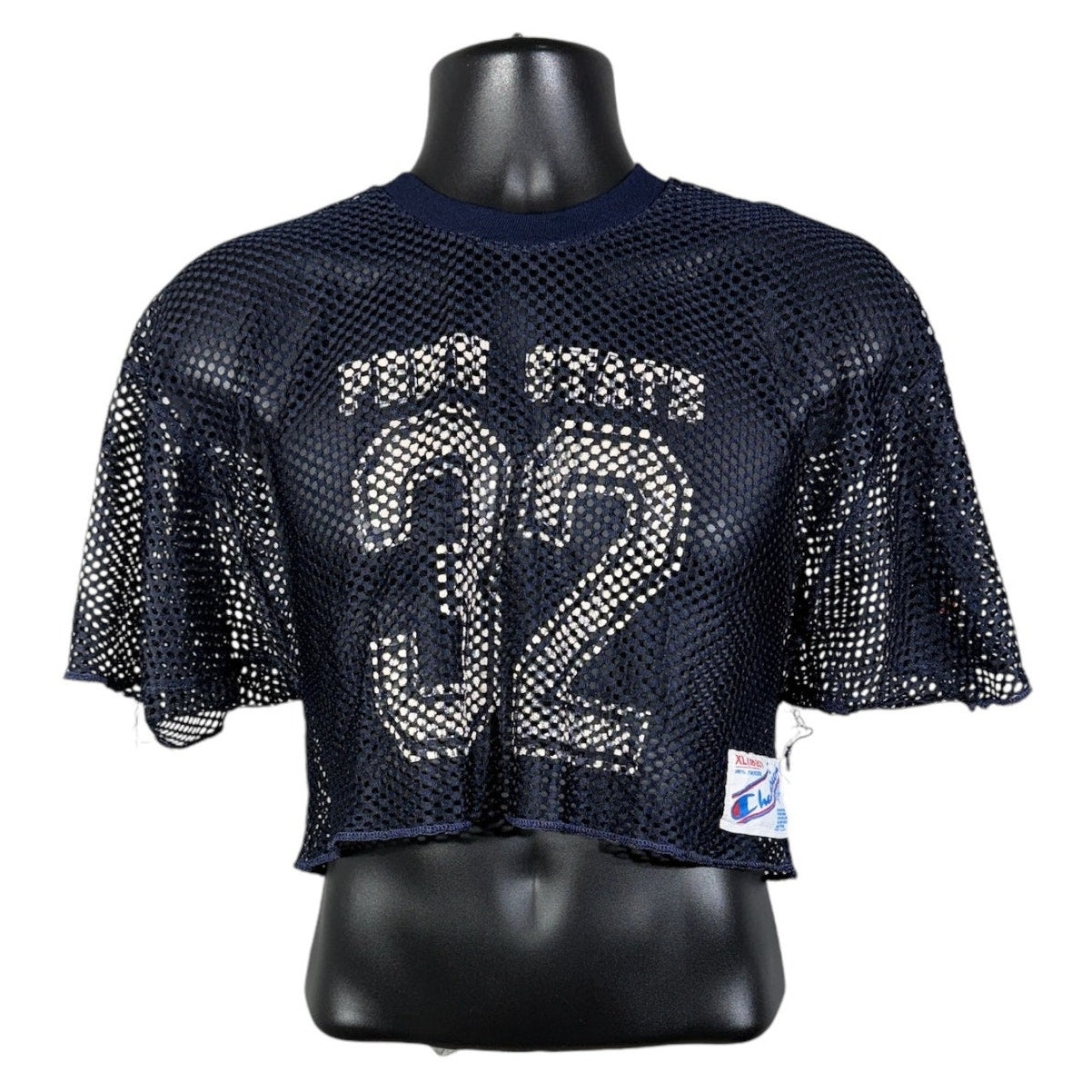 Vintage Champion Penn State University Cropped Mesh Football Jersey