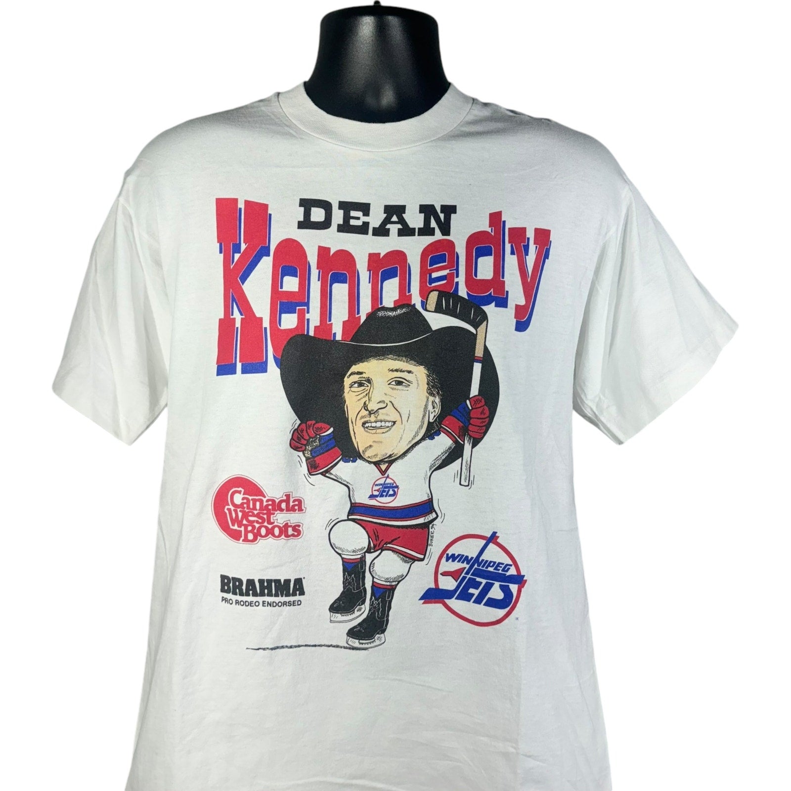 Vintage Dean Kennedy Winnipeg Jets NHL Tee