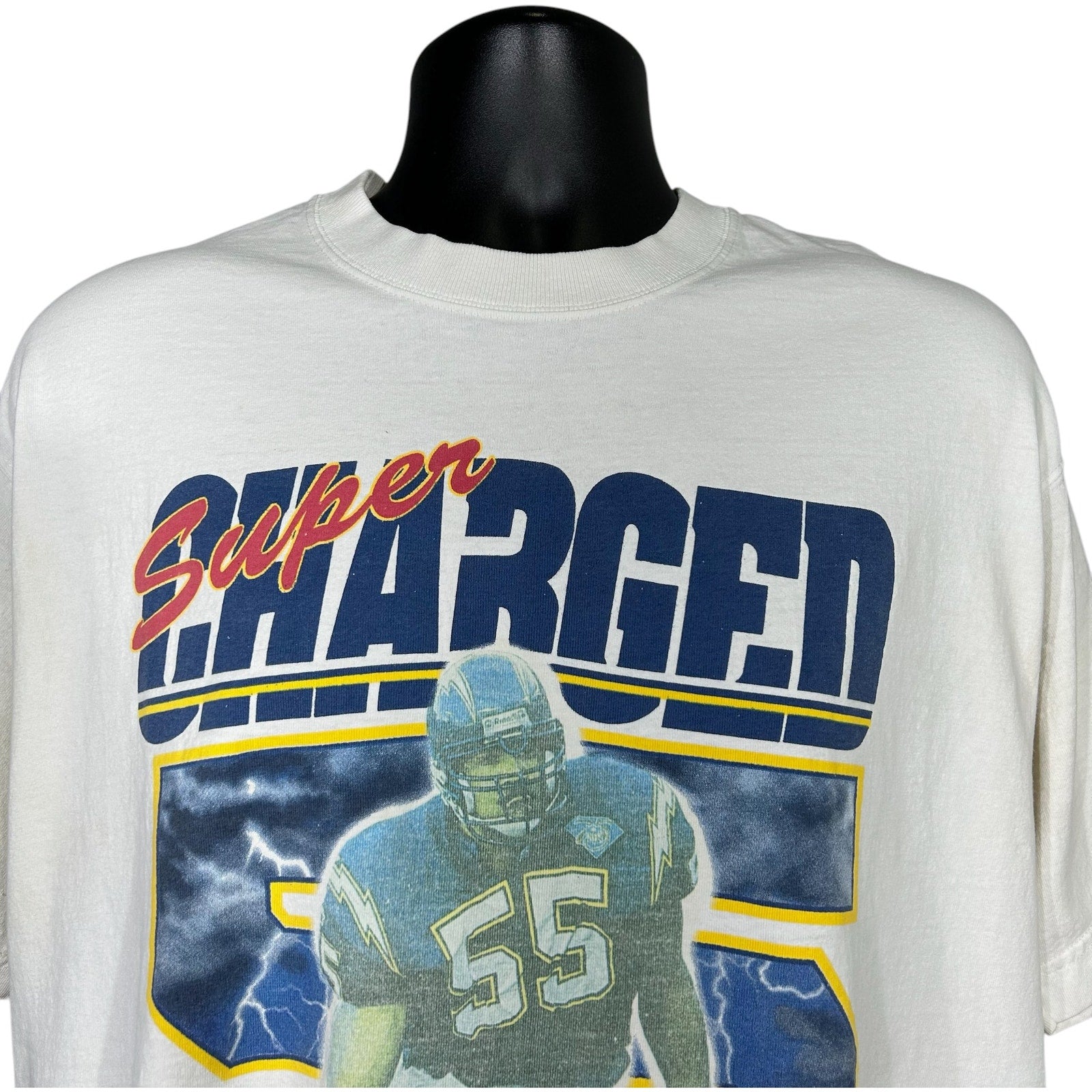 Vintage San Diego Chargers Jr. Seau "Super Charged" Tee