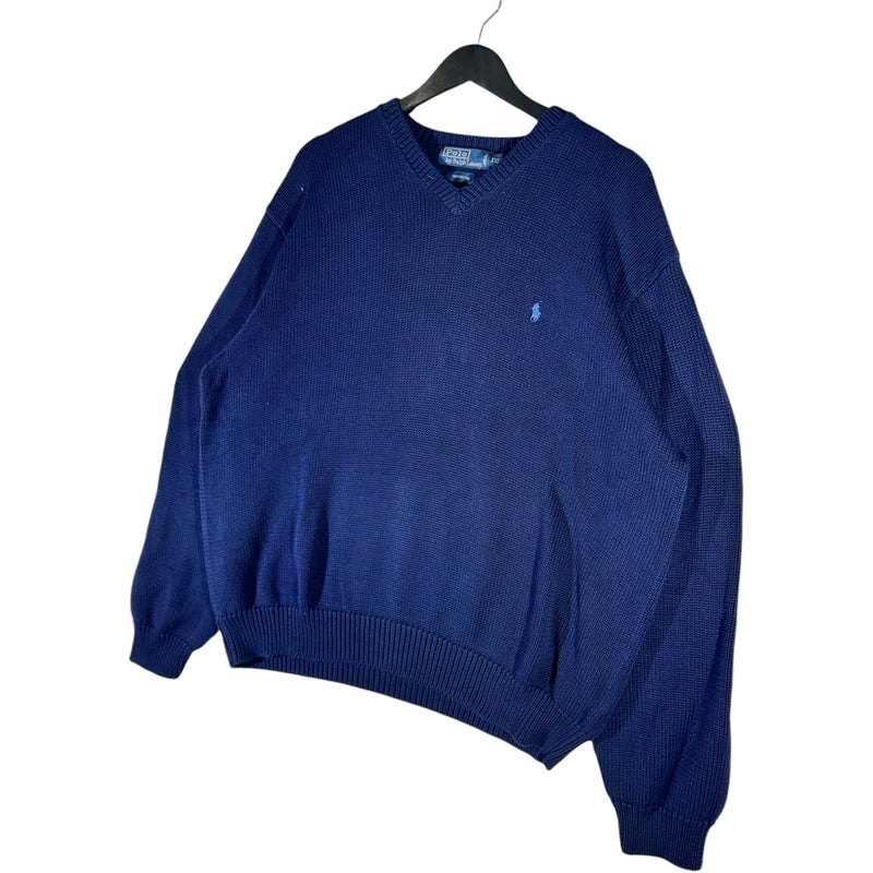 Vintage Polo Ralph Lauren V Neck Knit Sweater 90s