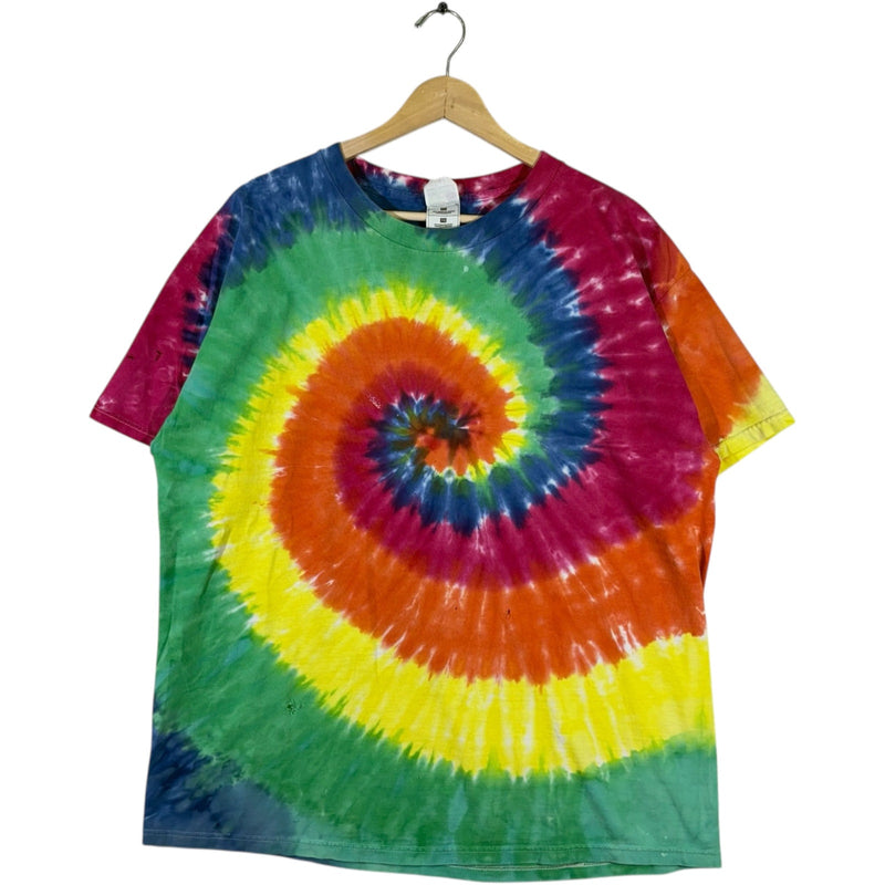 Vintage Multicolor Tie-Dye Spiral Tee