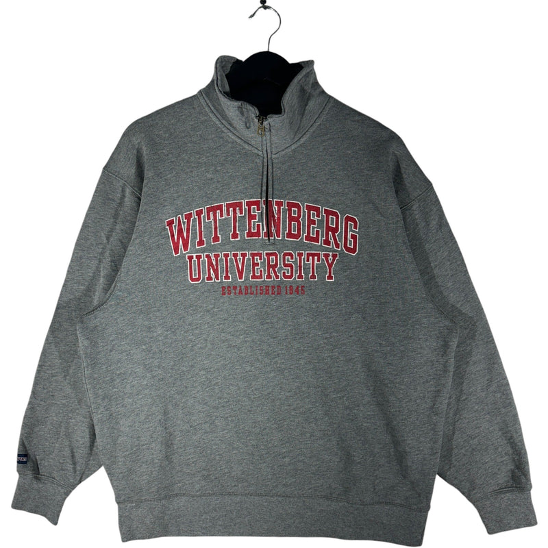 Vintage WittenBerg University Spellout 1/4 Zip Sweatshirt