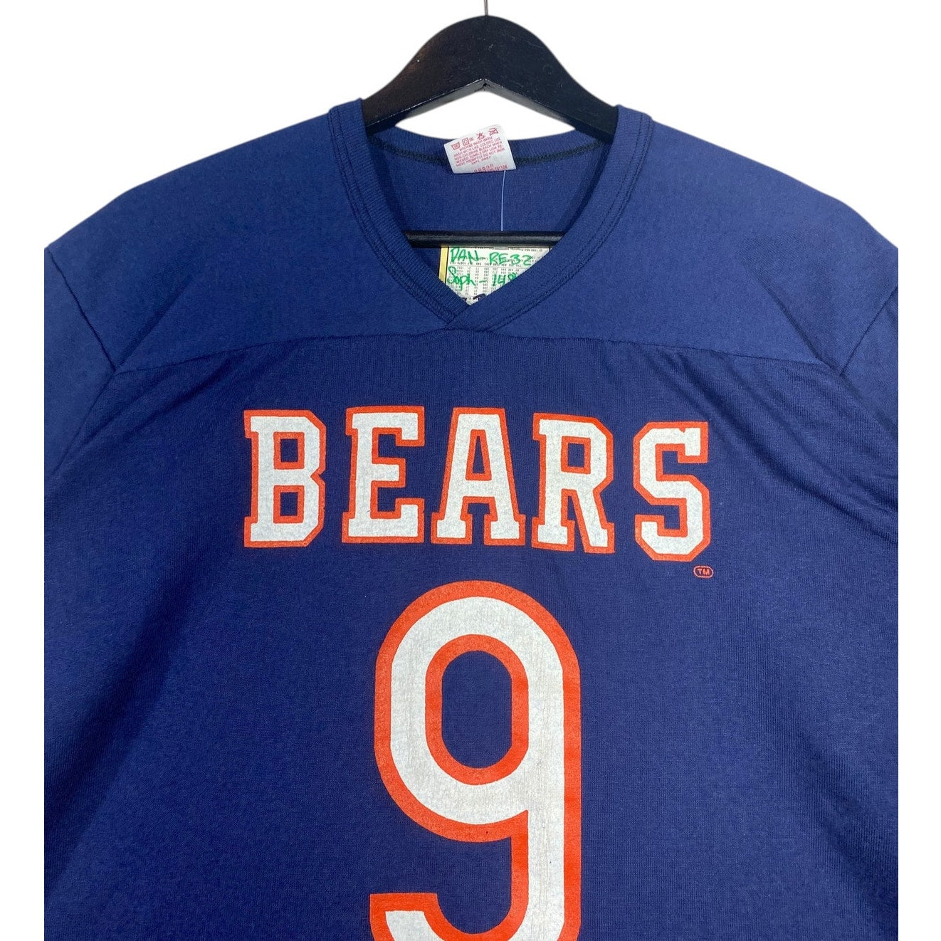 Vintage Bears #9 NFL Jersey Style V-Neck T-Shirt