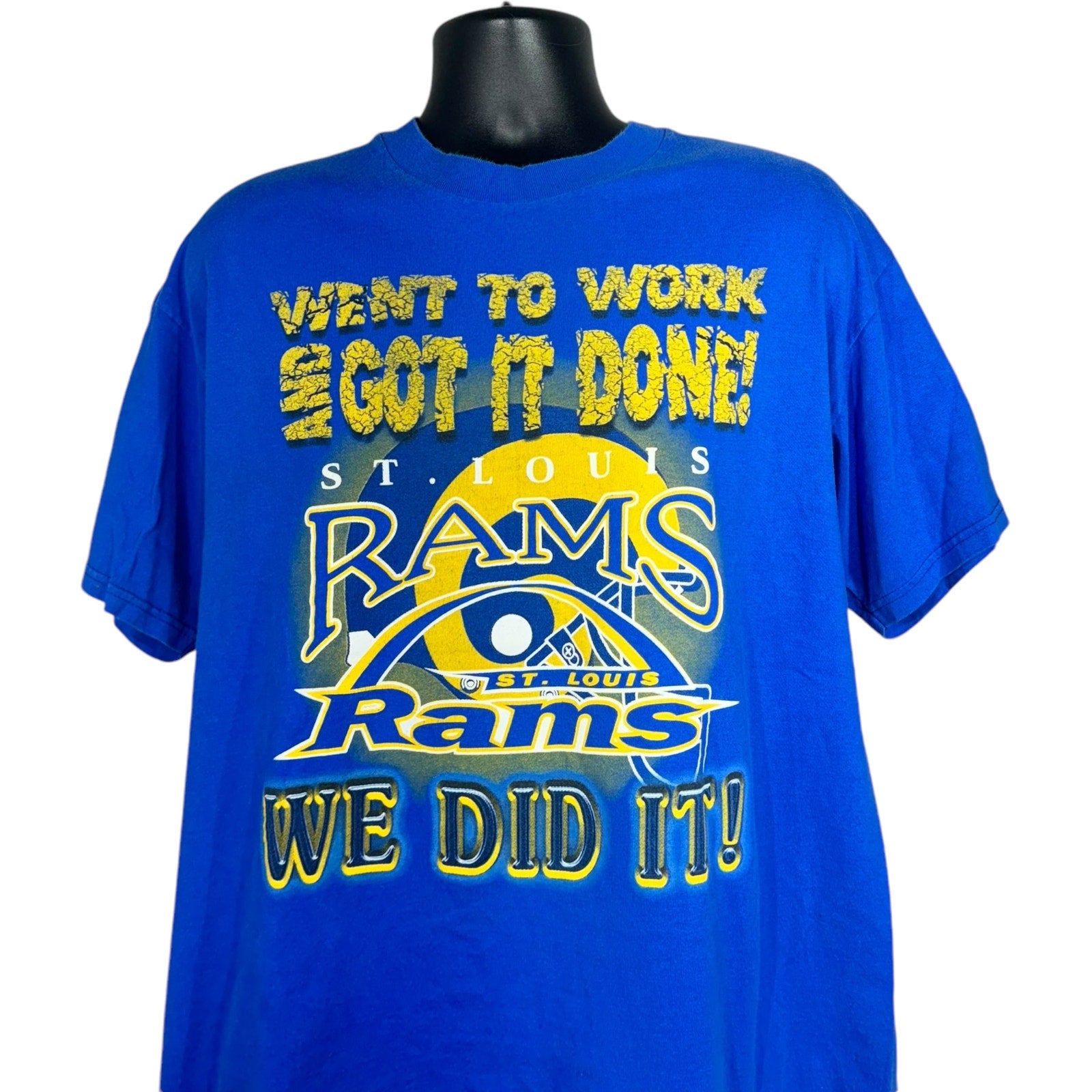 Vintage St Louis Rams Went To Work And Got It Done NFL Tee