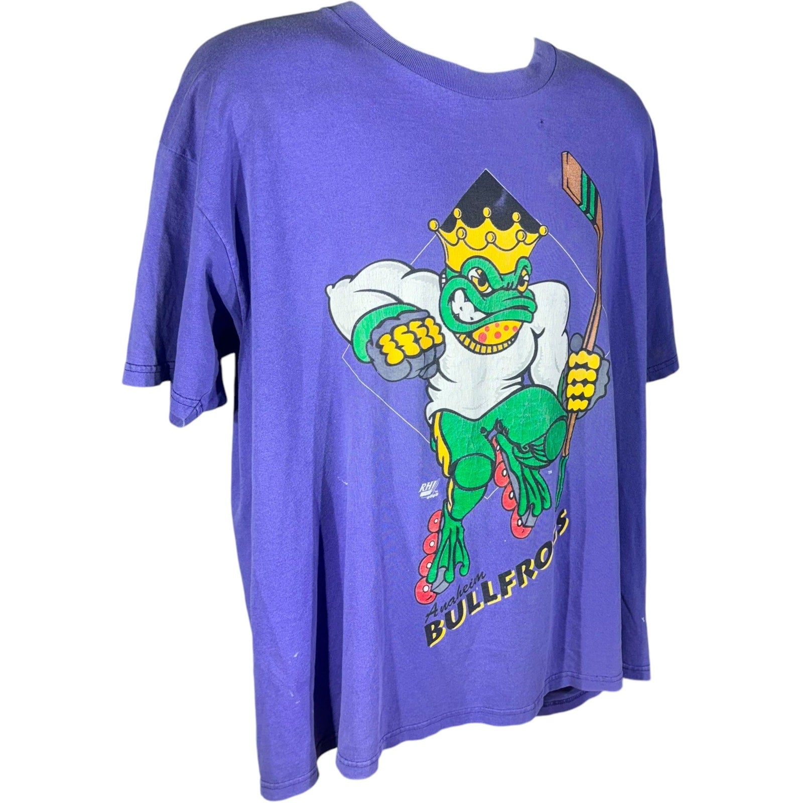 Vintage Anaheim Bullfrogs Mascot Hockey Tee 90s