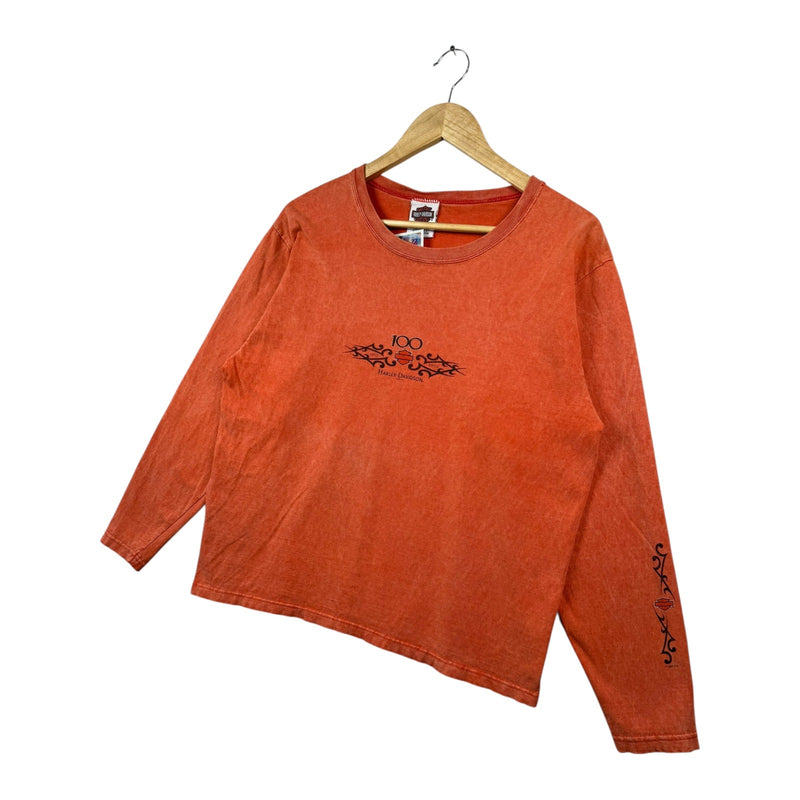 Vintage Harley Davidson 100 Years Anniversary Long Sleeve T-Shirt