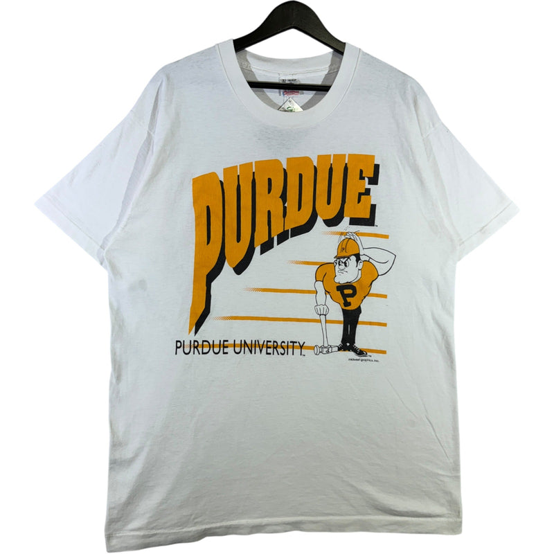 Vintage Purdue University "Purdue Pete" Mascot Spellout Tee