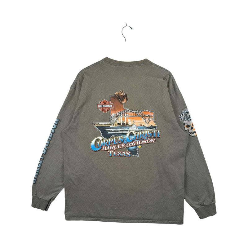 Vintage Harley Davidson Corpus Christi Texas Long Sleeve
