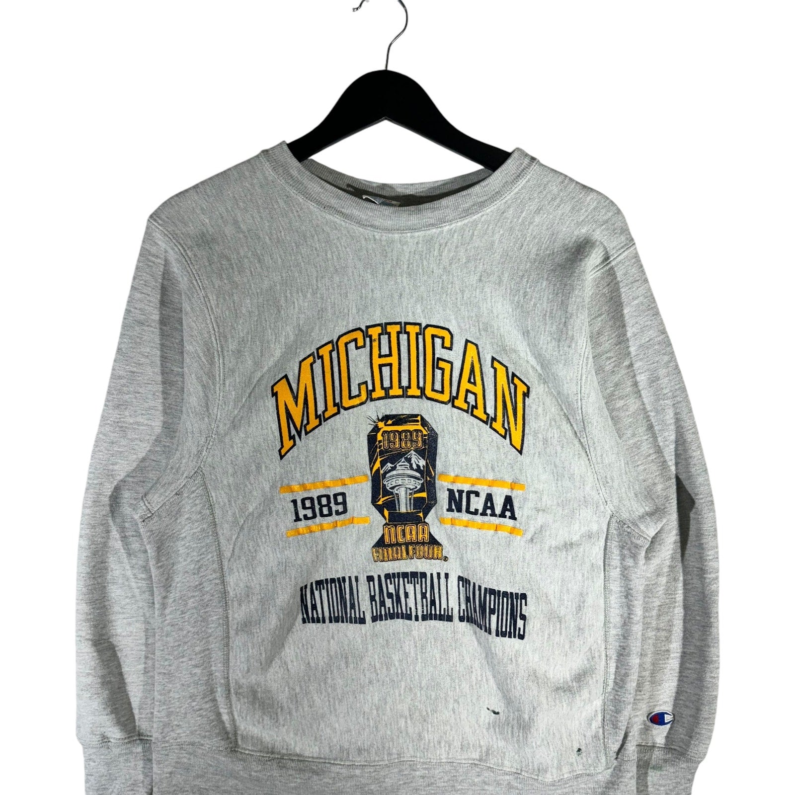 Vintage Champion Reverse Weave University Of Michigan Basketball Crewneck