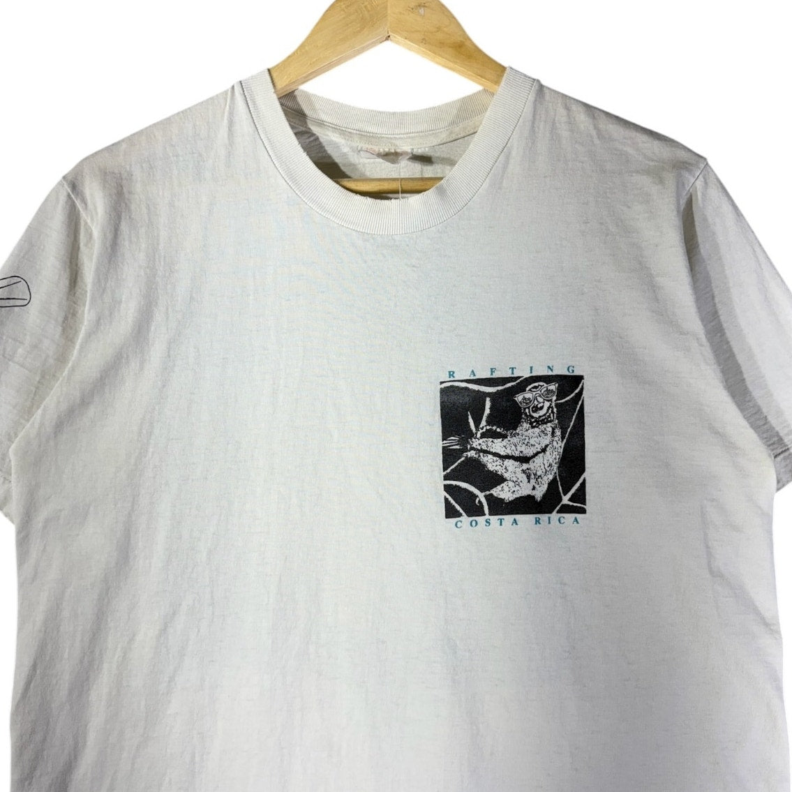 Vintage Rafting Costa Rica Sloth Graphic T-Shirt