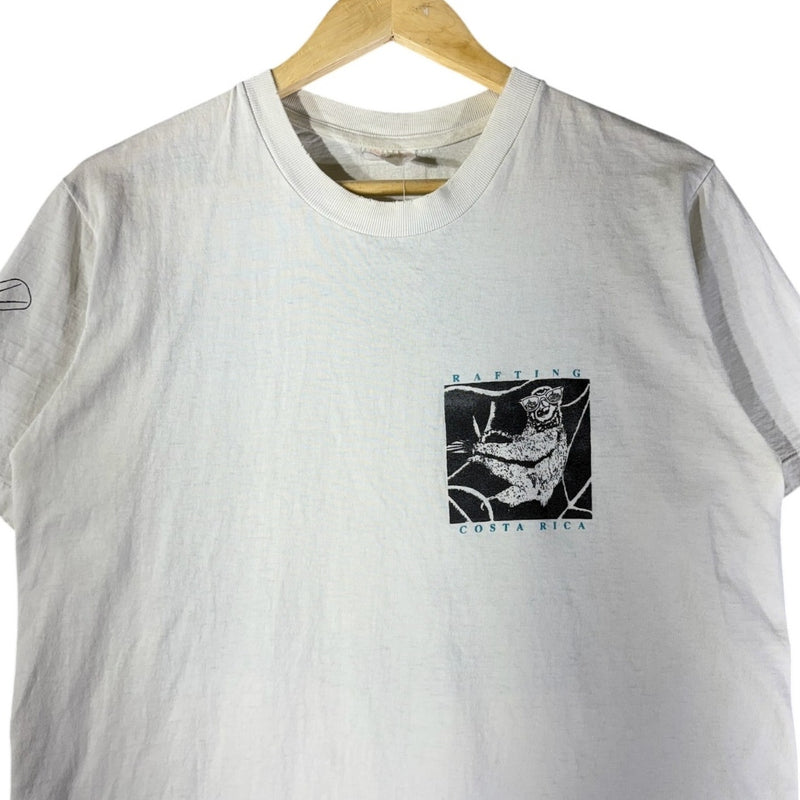 Vintage Rafting Costa Rica Sloth Graphic T-Shirt