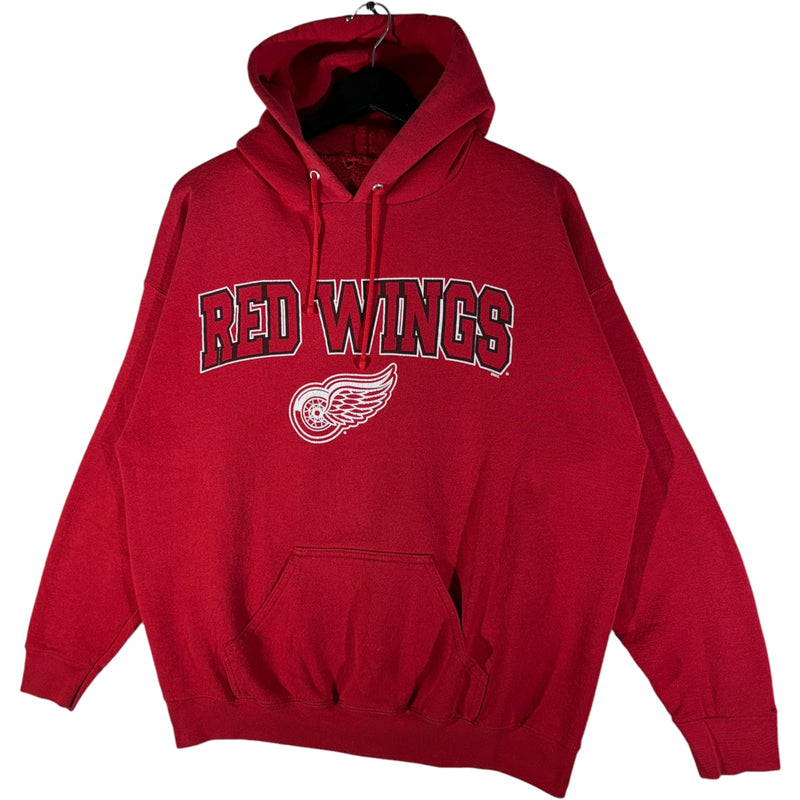 Vintage Detroit Red Wings NHL Spellout Hoodie