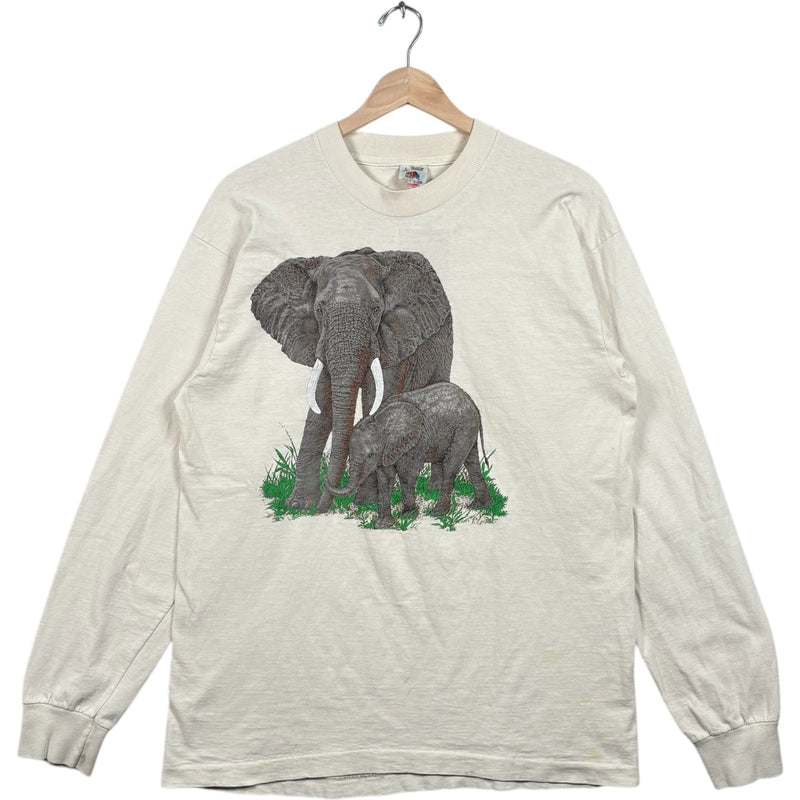 Vintage Mother And Baby Elephant Long Sleeve