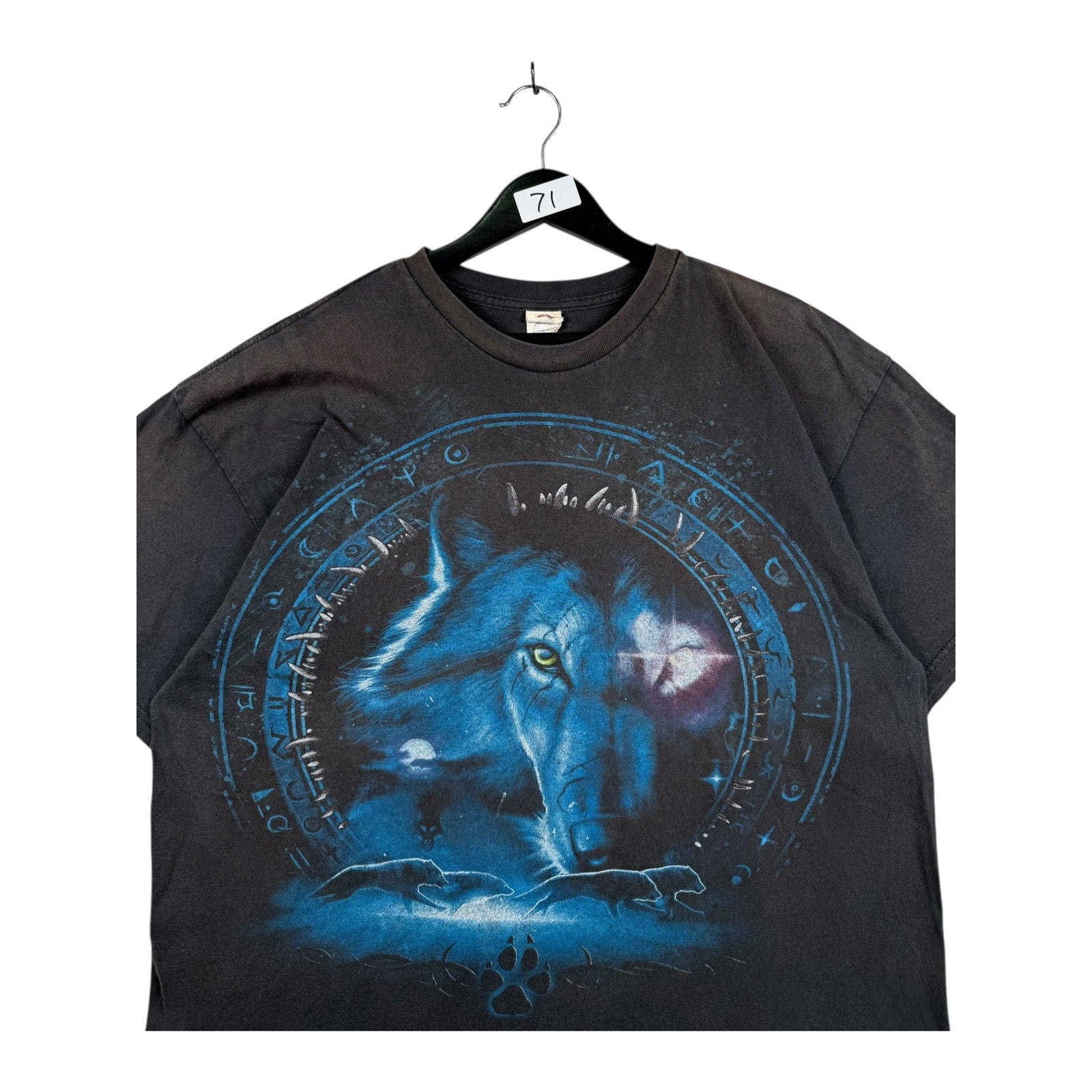 Vintage Wolf Graphic Print T-Shirt