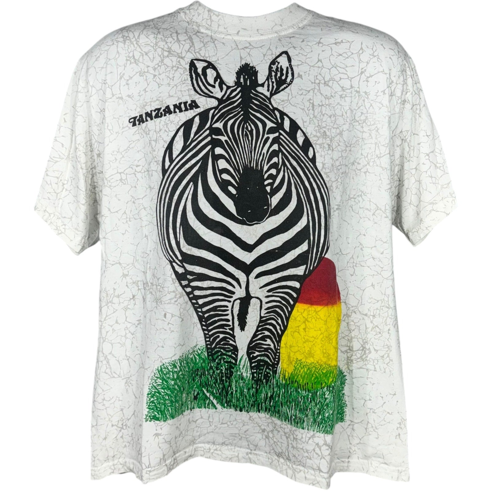 Vintage Zebra Animal Nature Continuation Tee 90s