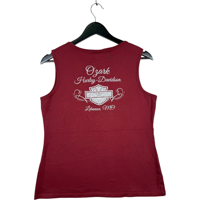 Vintage Harley Davidson Ozark Lace Up Tank Top